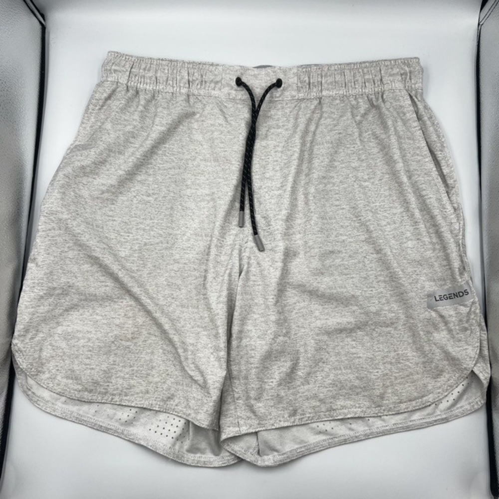 Legends Luka Shorts Men' Large Heather Grey 7" Athletic Training Running Shorts